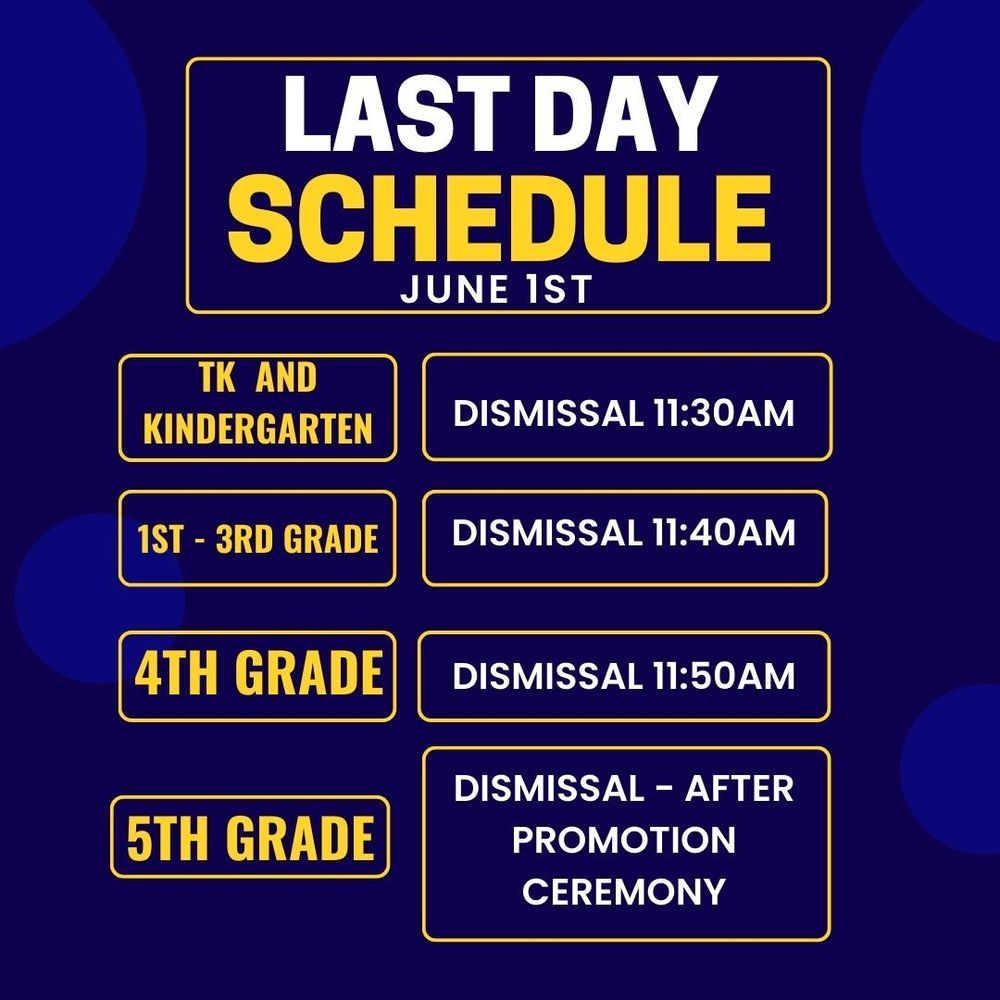 Last Day Schedule