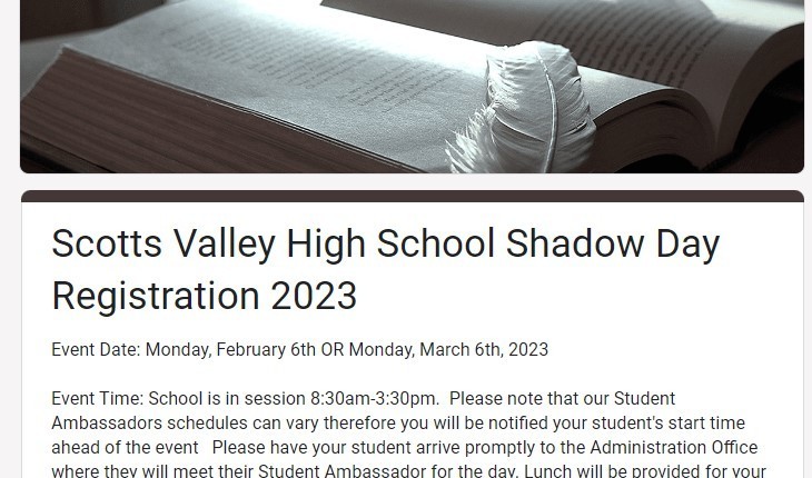 SVHS Shadow Day 